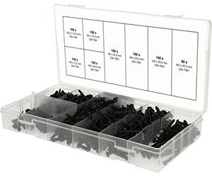 KS Tools 970.0800 Surtido de tornillos rosca chapa con cabeza de lenteja, M2,5-M3, 750 pzs