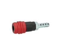 KS Tools 999.9097 Racor de seguridad de 2 etapas para aire comprimido con manguito de manguera, 11 mm