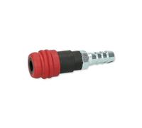 KS Tools 999.9098 Racor de seguridad de 2 etapas para aire comprimido con manguito de manguera, 14,5 mm