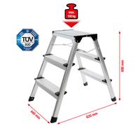 KS TOOLS Aluminium-Stufen-Stehleiter