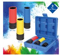 Ks Tools - Brillante 1/2" Llantas de Aluminio Toma Robusto, 3-tlg 17-19-21