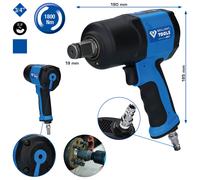 Ks Tools Brillante 3/4" Llave de Impacto de Aire Comprimido, 1800 NM