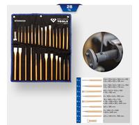 KS Tools Brillante Cincel Y Durchtreiber-Satz, 28-tlg