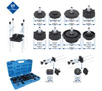 KS TOOLS Brilliant Juego Adaptadores Universal Para Purgar Frenos 20 Piezas