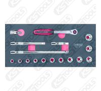 Ks tools Chromeplus 3/8" Set de Llaves Conexión, 17-tlg. 1/3 Sistema Repuestos