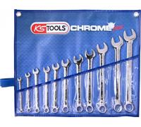 Ks tools Chromeplus Juego Llave Inglesa, Inclinado, 11-tlg. Pulgadas 518.3000