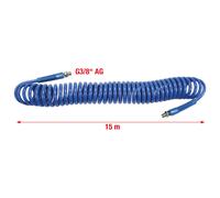KS Tools Druckluft-Spiralschlauch Ø 10mm 15 M, Elástico, Knickfester Manguera