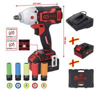 KS Tools Emonster 1/2“ Brushless-Akku-Schlag-Schrauber-Satz, 9-tlg, 690NM