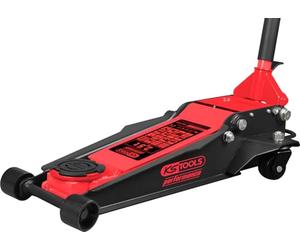 KS Tools Gato hidráulico de acero 160.1015, 2500 kg, plano, altura de elevación: 75-510 mm