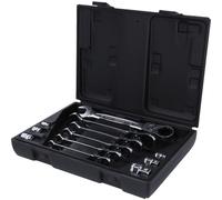KS TOOLS Gearplus Gelenk-Ratschenringmaulschlüssel-Satz, 12-tlg, Ajustable