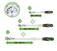 KS TOOLS Juego de carracas reversibles 512.0103 Acero cromo-vanadio 2100