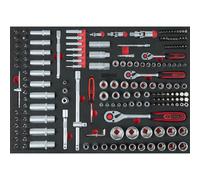 KS Tools 711.0179 Juego de llaves de vaso, 179 pzs 1/4"+3/8"+1/2", en sistema modular 1/1