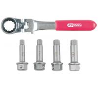 KS TOOLS Juego De Llaves De Válvula De 1/2" 5 Piezas Con Perno Guía 918.3500
