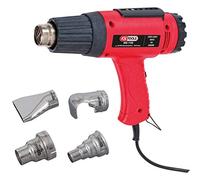 KS TOOLS Juego de pistola de aire y calor con 4 accesorios