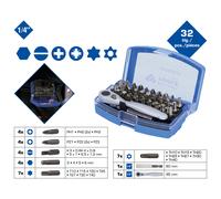 KS TOOLS Juego De Puntas Con Llave De Cambio 32 Piezas