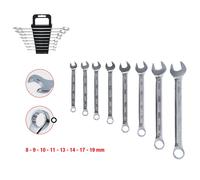 KS Tools Juego Llave Inglesa, Angulado, 8-tlg 8-19mm Llave Inglesa
