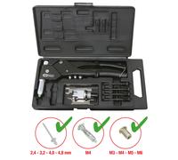 KS TOOLS Kit de Remachadora Manual Universal, 10-tlg. Remaches Ciegos