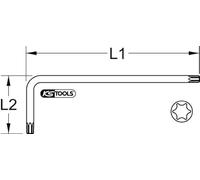 KS Tools Kugelkopf-Torx-Winkelstiftschlüssel, XL, T55, Violett 151.4280