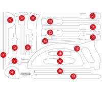 KS TOOLS Leere Schaumstoffeinlage zu 811.0028 811.0028-97