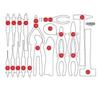 KS TOOLS Leere Schaumstoffeinlage zu 811.2022 811.2022-97