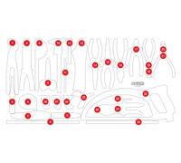 KS TOOLS Leere Schaumstoffeinlage zu 813.0030 813.0030-97