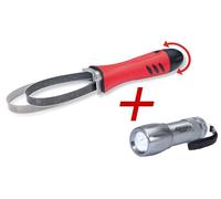 KS TOOLS Llave de Cinta Filtro Aceite + - Herramienta Linterna 155.5005-2012