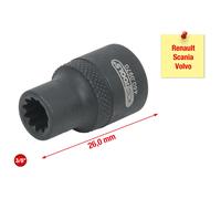 KS TOOLS Renault/Scania/Volvo Bremssattelstecknuss, 11-kant 460.0970