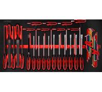 KS TOOLS Schraubendreher- / und Feilen-Satz in Schaumstoffeinlage, 42-tlg 813.0042