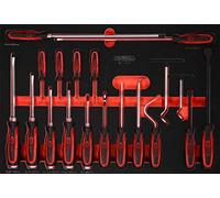 KS TOOLS Schraubendreher- / und Haken-Satz in Schaumstoffeinlage, 19-tlg 811.1019