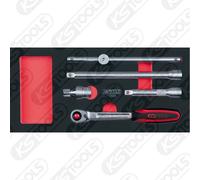 KS TOOLS Scs 1/2" Set de Llaves de Conexión, 5-tlg. En 1/3 Sistema de Repuestos