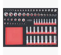 KS Tools Scs 1/4 "+ 3/8 "+ 1/2" Set de Llaves de Conexión 75-tlg En 1/1