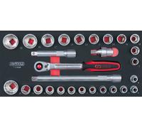 KS Tools Scs Set de Llaves Conexión, 28-tlg. En 1/3 Sistema Repuestos (713.0028