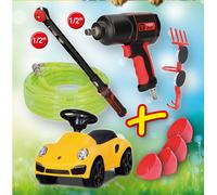 KS Tools Set Herramientas Neumáticos de Coche, Taladradora Soporte Magnético