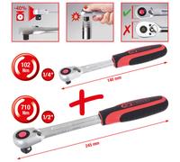 KS TOOLS Slimpower Trinquete Llave de Trinquete Kit 2 Piezas