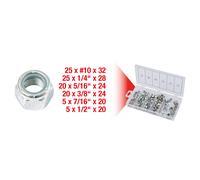 KS Tools Surtido Tuercas, Autoblocante, UNF, 100-tlg. (970.0490)