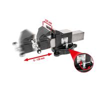 KS TOOLS Tornillo De Banco Paralelo 5, Con Plato Giratorio, Placa De Yunque