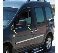 KS1340 - Molduras de acero inoxidable cromado para ventanas, 4 piezas, adecuado para Caddy 2010-14