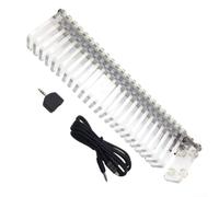 KS25 - Kit de analizador de música LED para espectro, 8 modos de visualización, medidor VU para visualizador de audio, proyecto de soldadura DIY con estuche de vidrio orgánico