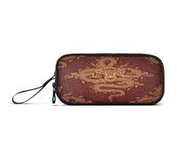 Ksajwzf Estuche de gran capacidad para lápices, diseño de dragones chinos, 3 compartimentos, organizador de artículos de papelería, para escuela, niñas, niños y adolescentes, multicolor, Mochila