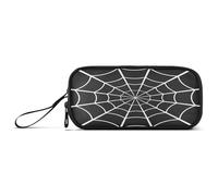 Ksajwzf Estuche de gran capacidad para lápices, telaraña oscura, 3 compartimentos, organizador de artículos de papelería, para escuela, niñas, niños y adolescentes, multicolor, Mochila escolar