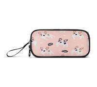 Ksajwzf Estuche para lápices de gran capacidad, diseño de bulldog francés, con 3 compartimentos, organizador de artículos de papelería, para escuela, niñas, niños y adolescentes, multicolor, Mochila