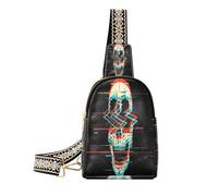 Ksajwzf Retro Day Ot The Dead Screaming Skull - Riñonera pequeña, riñoneras de regalo para mujeres, riñoneras de moda, riñoneras para mujer, multicolor