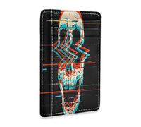Ksajwzf Tarjetero de cuero fino y clip para dinero retro Day Ot The Dead Screaming Skull Wallet RFID bloqueo para mujeres y hombres, Halloween, gótico
