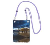 KSANNNS Airplane In The Evening Light - Bolsa de mensajero impresa compacta y ligera adecuada para viajes diarios, viajes y compras, Purple, Talla única