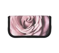 KSANNNS Estuche de lona con estampado de corazón y pulmones, estuche duradero para lápices de aprendizaje y cosméticos, Rosa rosa de primer plano, Talla única, Neceser
