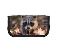 KSANNNS Estuche de lona con estampado de corazón y pulmones, estuche duradero para lápices de aprendizaje y cosméticos, Cub Raccoon, Talla única, Neceser