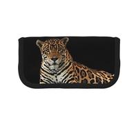 KSANNNS Estuche de lona con estampado de león salvaje y tigre, estuche duradero para lápices de aprendizaje y cosméticos, Leopardo africano sobre roca, Talla única, Neceser