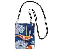 KSANNNS La bolsa de mensajero con estampado floral botánico compacta y ligera es adecuada para viajes diarios, viajes y compras, Black, Talla única
