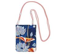 KSANNNS La bolsa de mensajero con estampado floral botánico compacta y ligera es adecuada para viajes diarios, viajes y compras, Pink, Talla única
