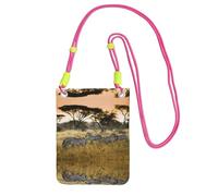 KSANNNS La bolsa de mensajero estampada compacta y ligera de África Grassland Zebra es adecuada para viajes diarios, viajes y compras, fucusia, Talla única